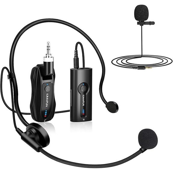 KIMAFUN Wireless Lavalier Microphone System (2-in-1)