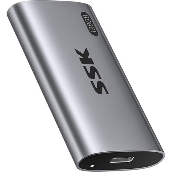 SSK 128GB Portable SSD with USB 3.2 Gen2