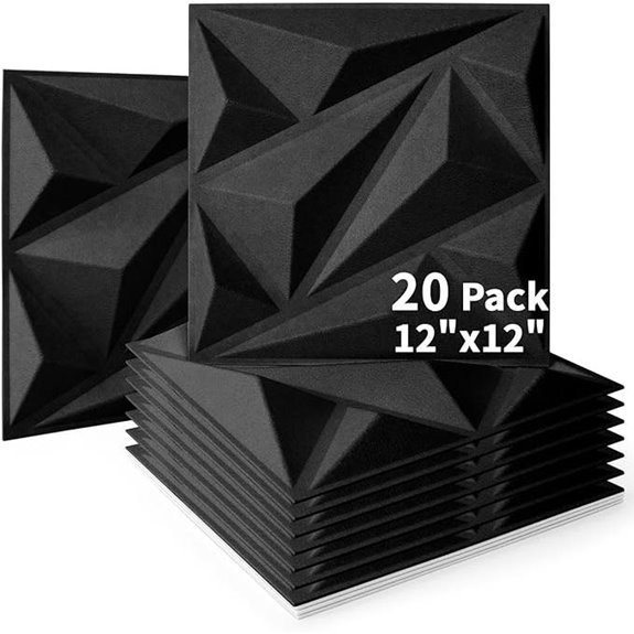 Art3d Acoustic Wall Panels 20-Pack Soundproof Foam