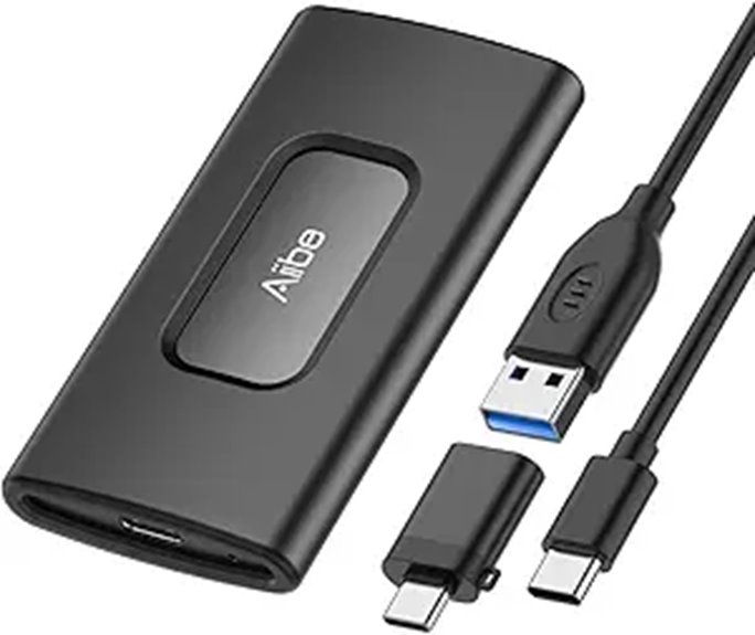 Aiibe 256GB External SSD USB-C Portable Drive