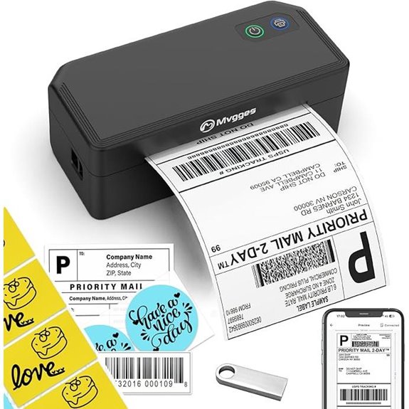 Mvgges Bluetooth Thermal Label Printer for Small Business