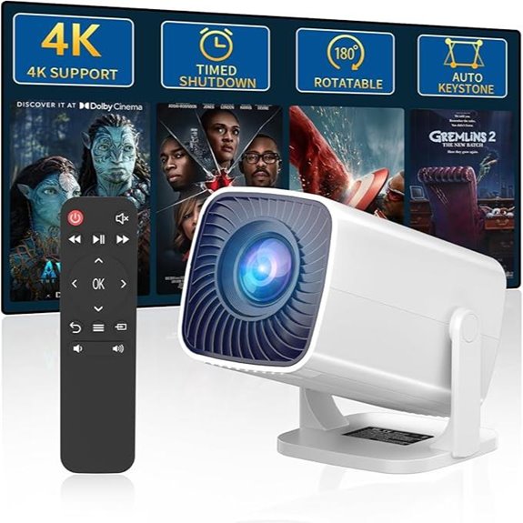 Portable 4K Mini Projector for Smartphones and Games