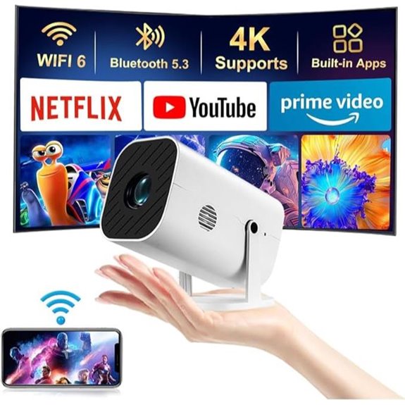Mini 1080P WiFi Bluetooth Portable Projector