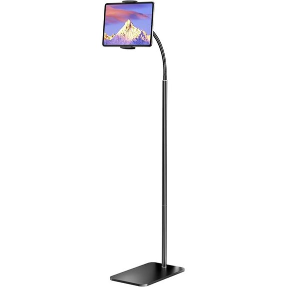 Adjustable Metal iPad Stand with Flexible Gooseneck