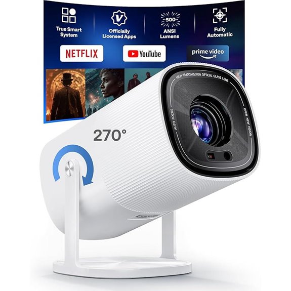 BoldEver 2026 Mini Smart 4K Projector with WiFi 6