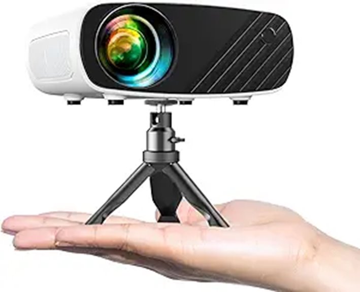 ELEPHAS Portable Mini Projector with HD & Screen Support
