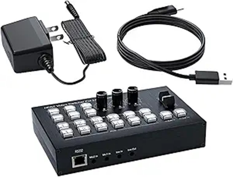 Professional 4-Input Video Switcher for Live Streaming