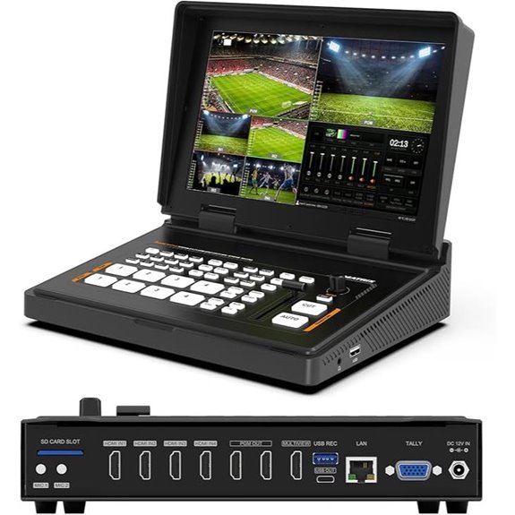 AVMATRIX Shark 4-Channel HDMI Video Mixer with Screen