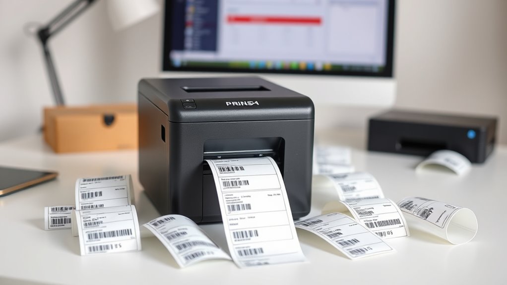 shipping label printer features