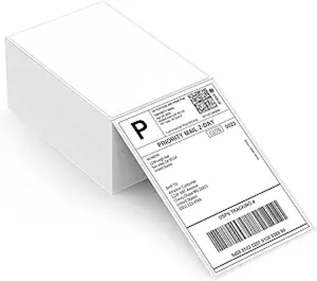 MUNBYN Thermal Shipping Labels (500 Pack 4x6 Fanfold)