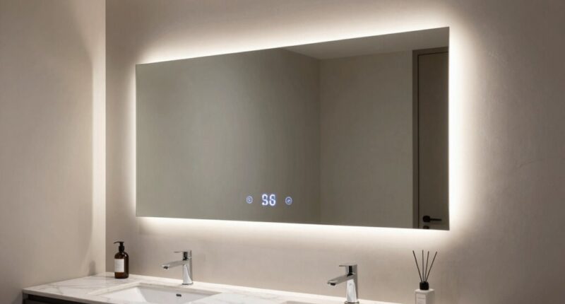 high tech bathroom mirror luxury