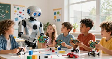 robots make stem play
