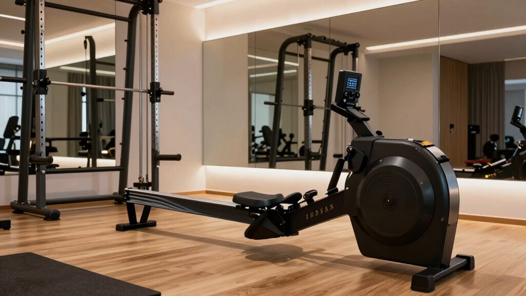 rowing machine with hydration tracking