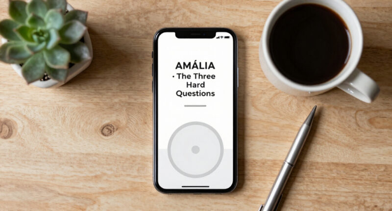 AMÁLIA · The Three Hard Questions.