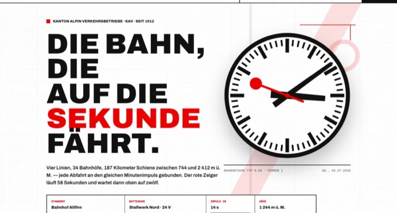Kanton Alpin Verkehrsbetriebe — Auf die Sekunde (FABLE/175)