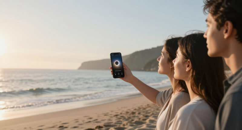 Woman Journeys To A Beach To Watch Total Solar Eclipse With Her One True Love: Claude